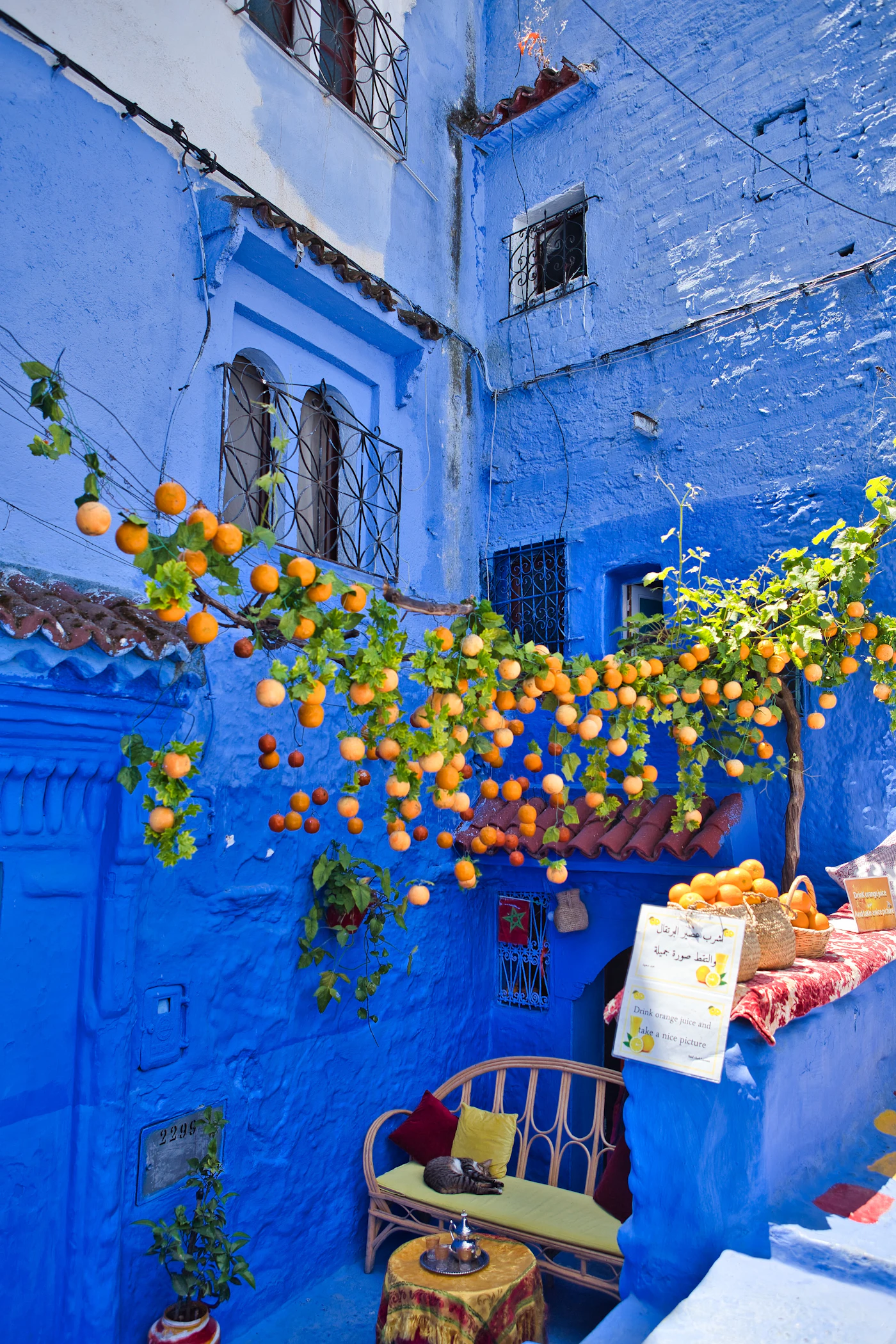 Ruelle bleue de Chefchaouen, Maroc