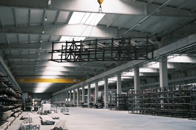 A large warehouse filled with lots of shelves