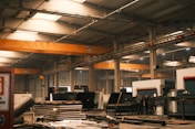 A large room filled with lots of metal items