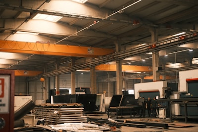 A large room filled with lots of metal items