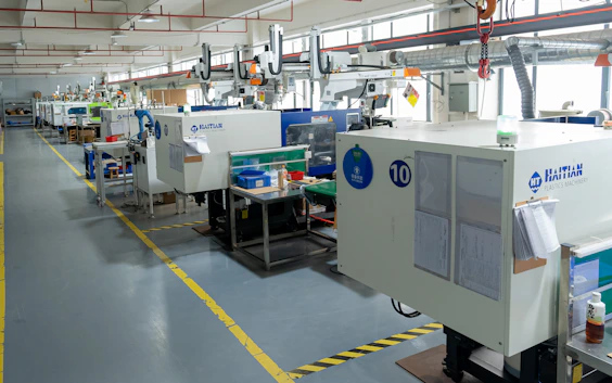 A factory filled with lots of machines and machinery