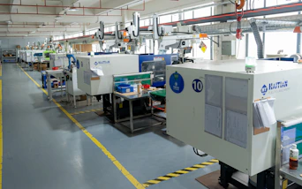 A factory filled with lots of machines and machinery