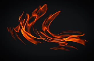 A black background with red and orange flames