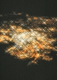 A satellite image of a city at night