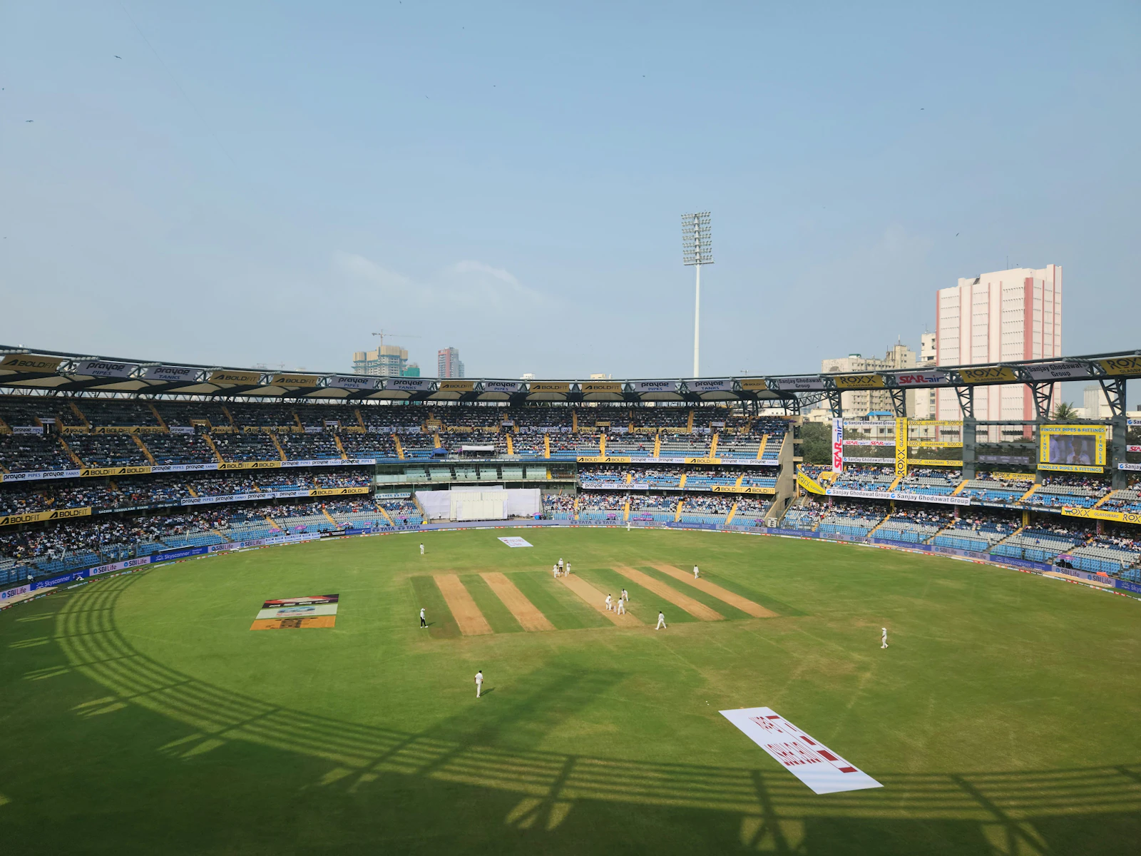 Cricket stadium filled with spectators