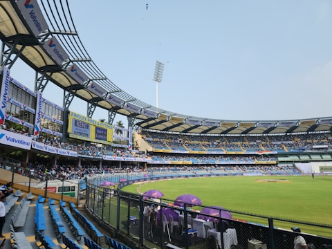 A baseball stadium filled with lots of people