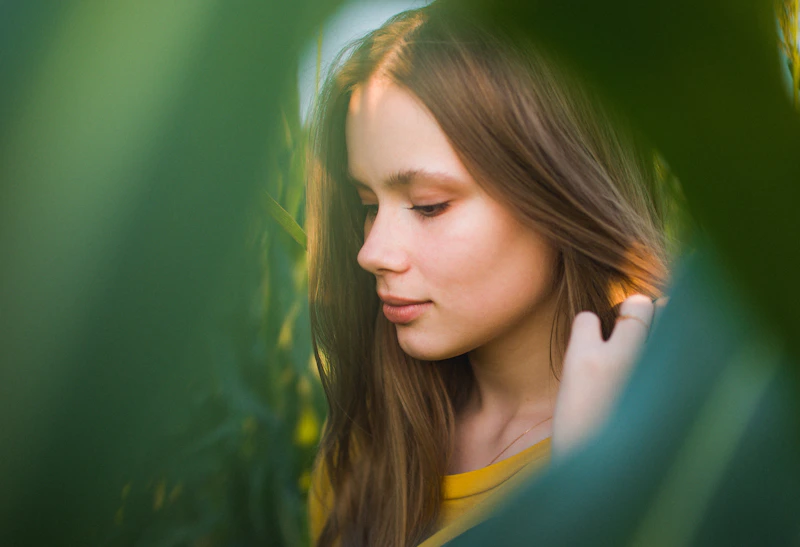 Young woman checking her phone