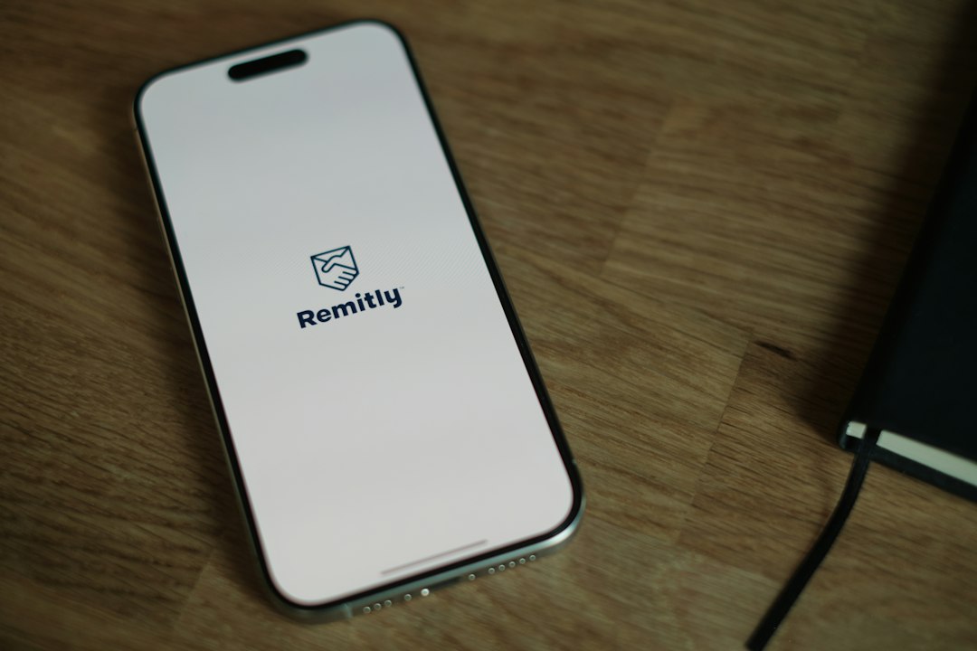 smartphone banking app screen