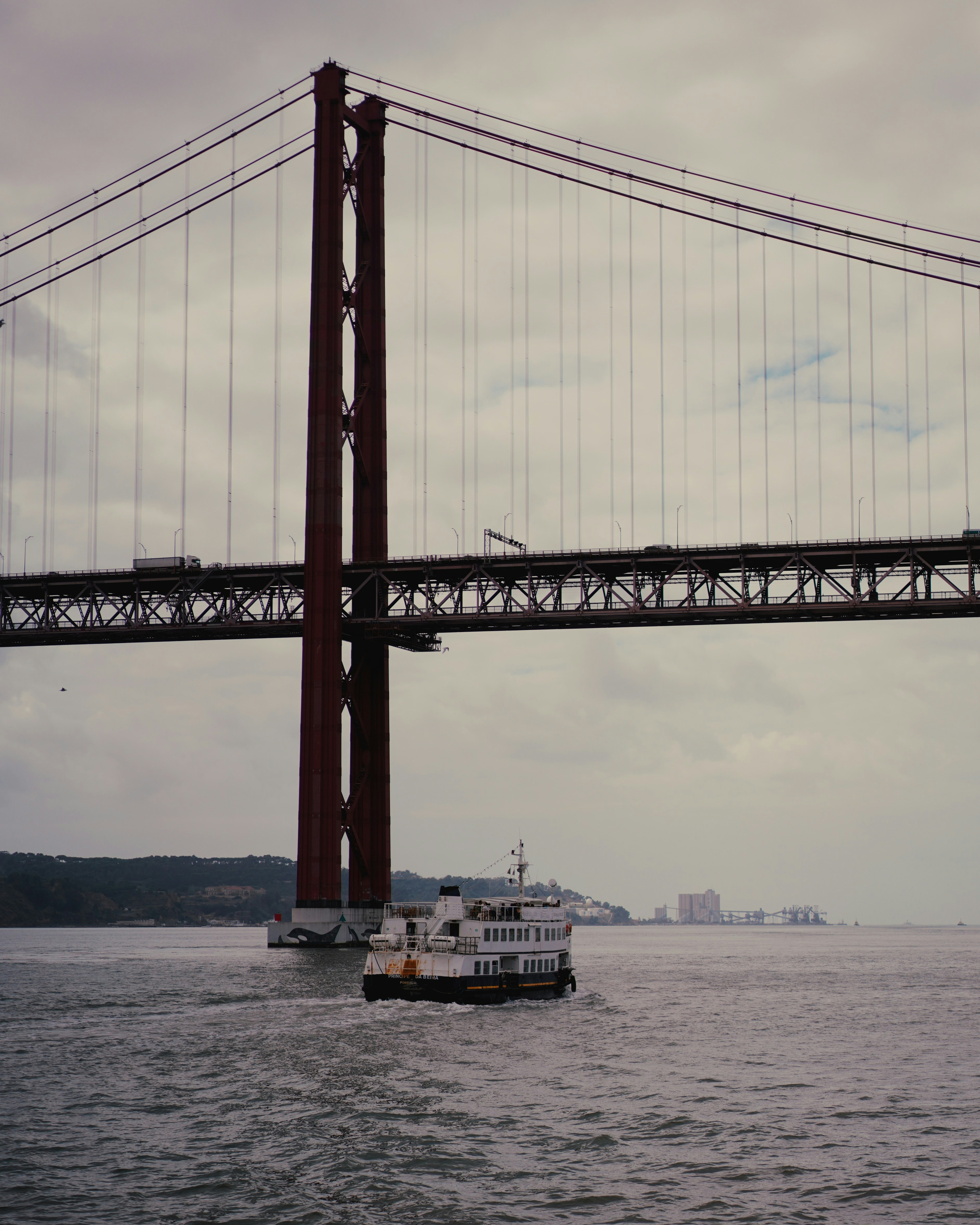 A large bridge spanning over a large body of water