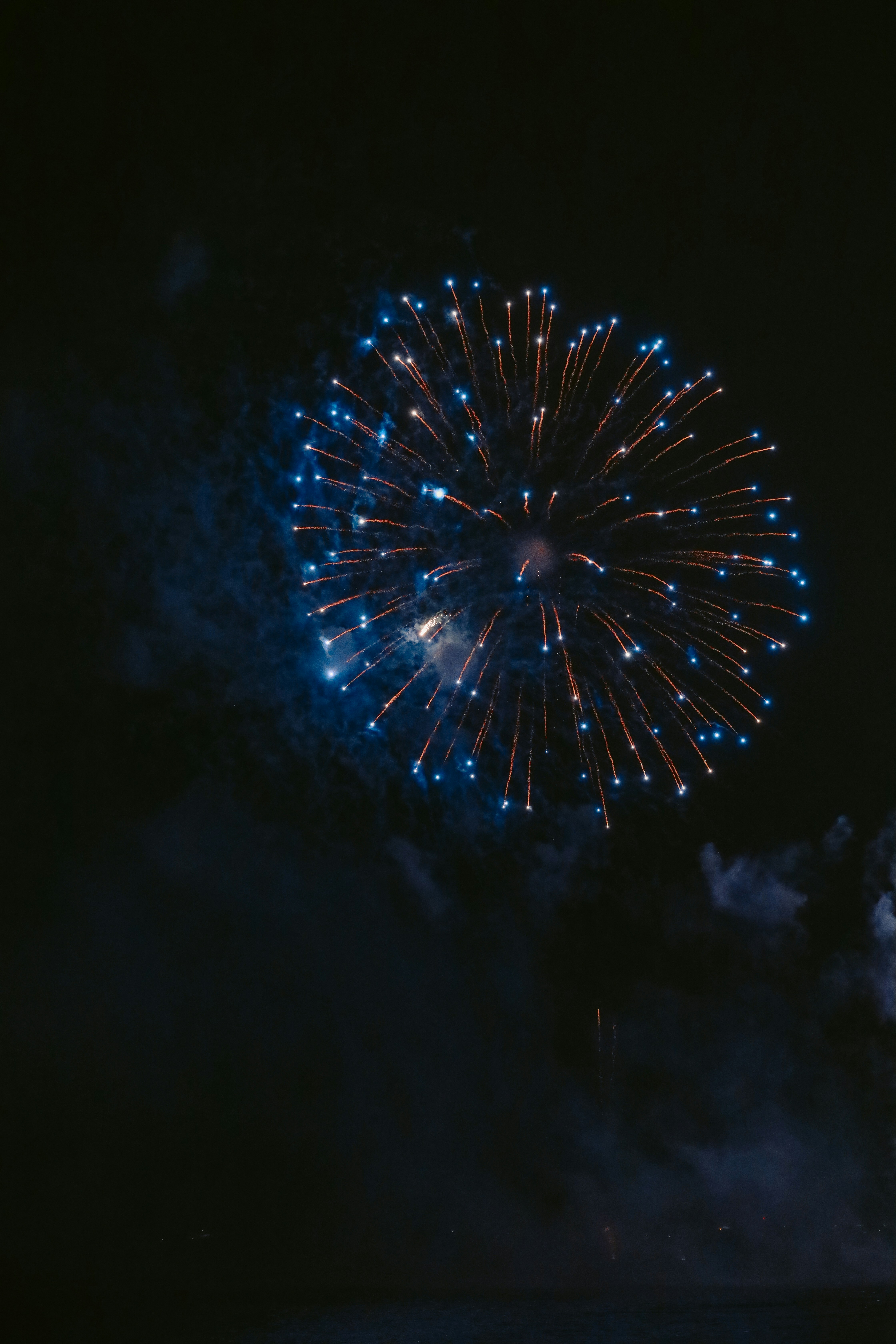 firework display in night sky