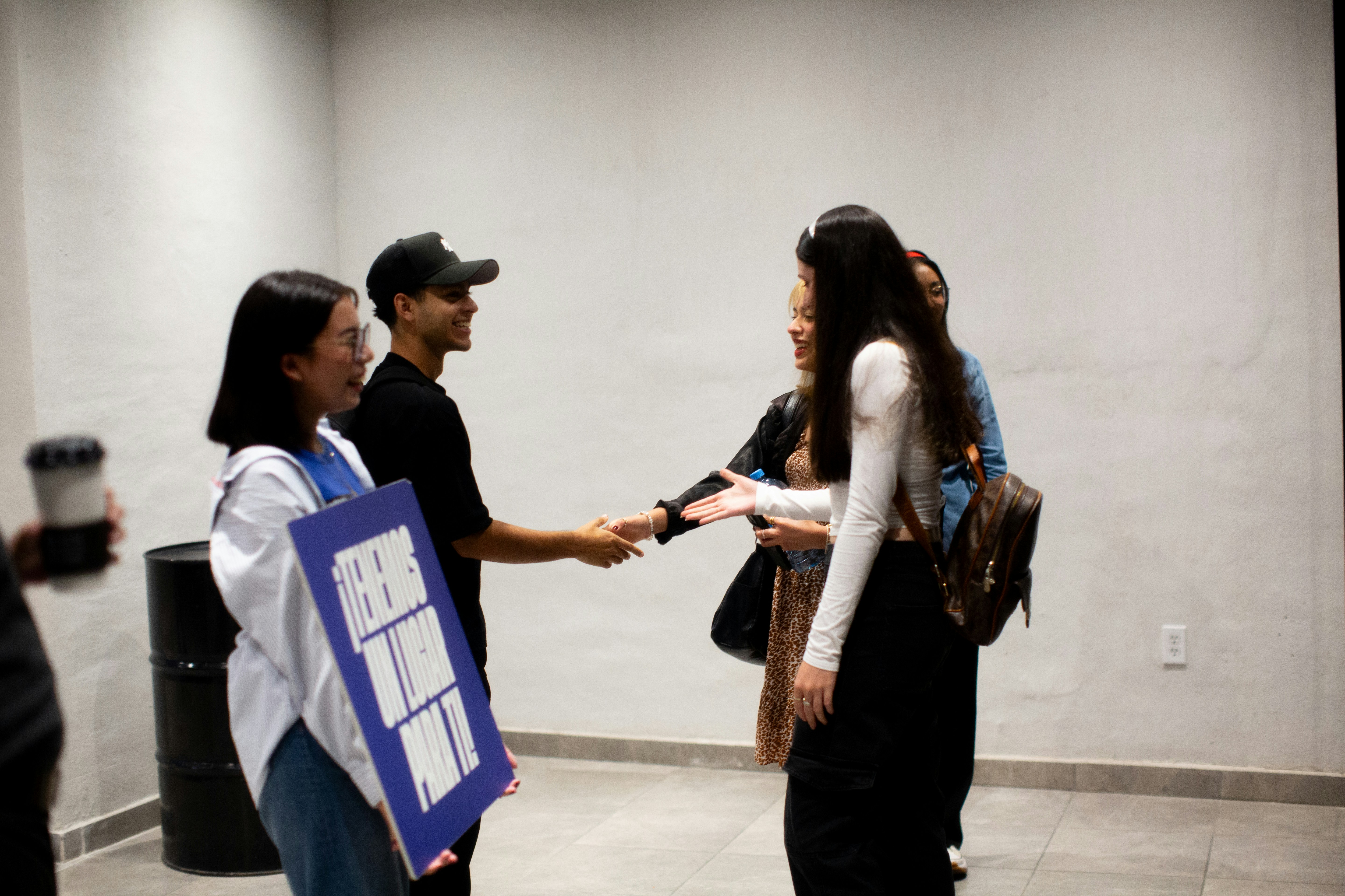 A friendly waving hand