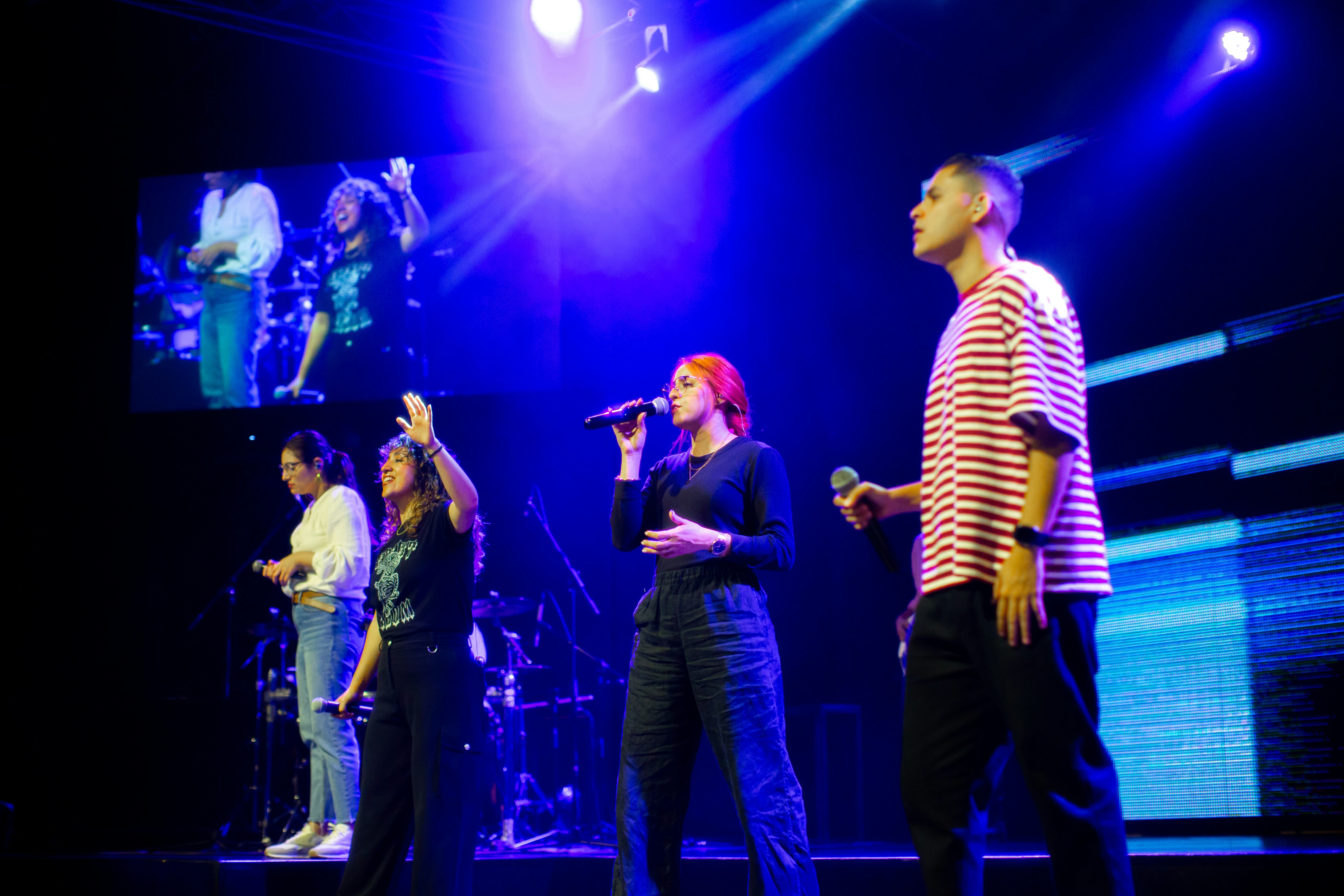 Band performing on stage