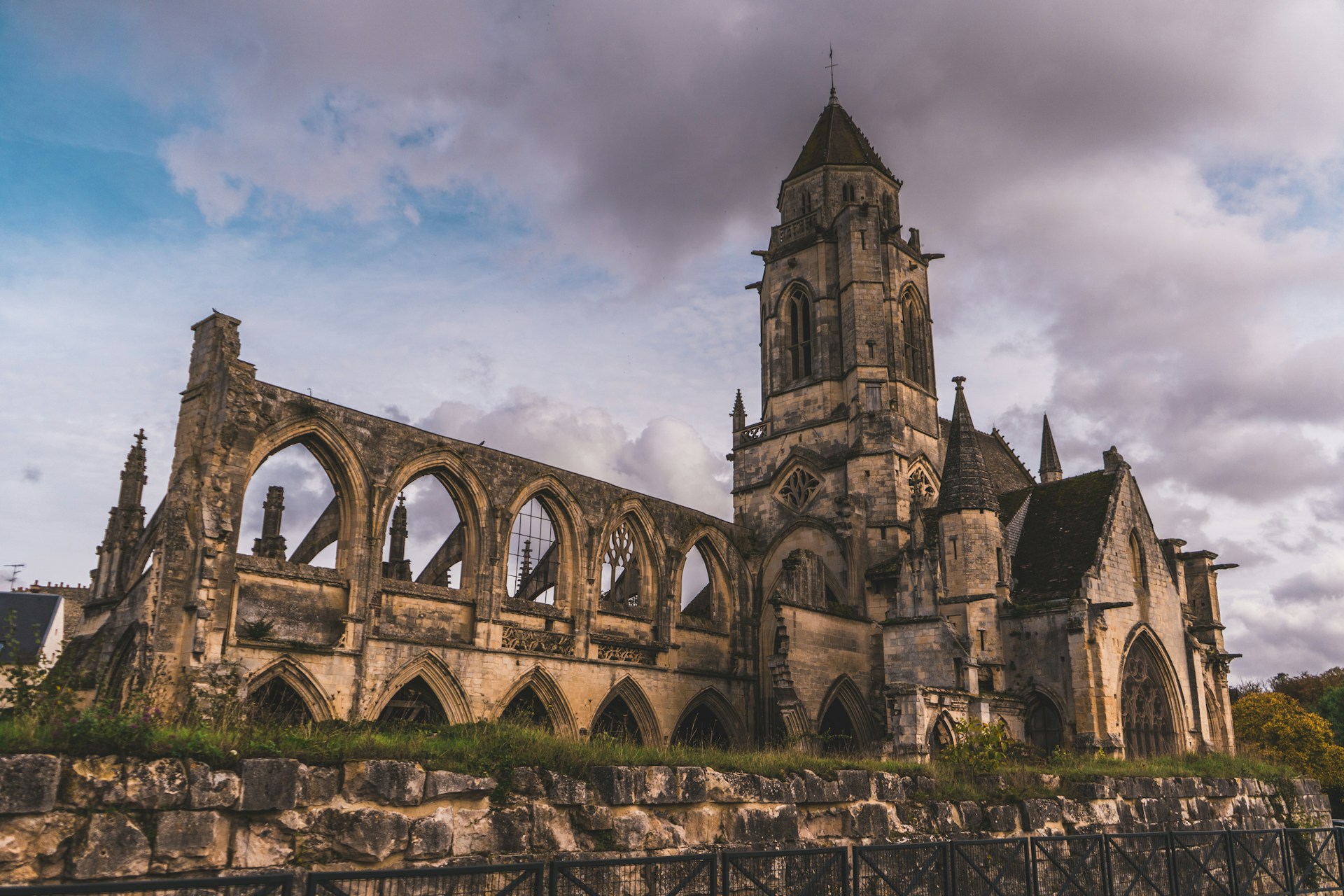 An old building with a clock tower on top of it