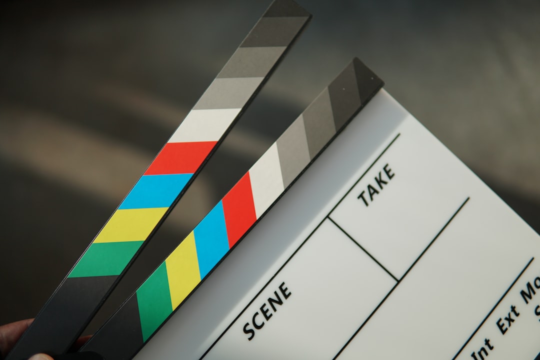 A person holding a clapstick in their hand, Movie Clap Board