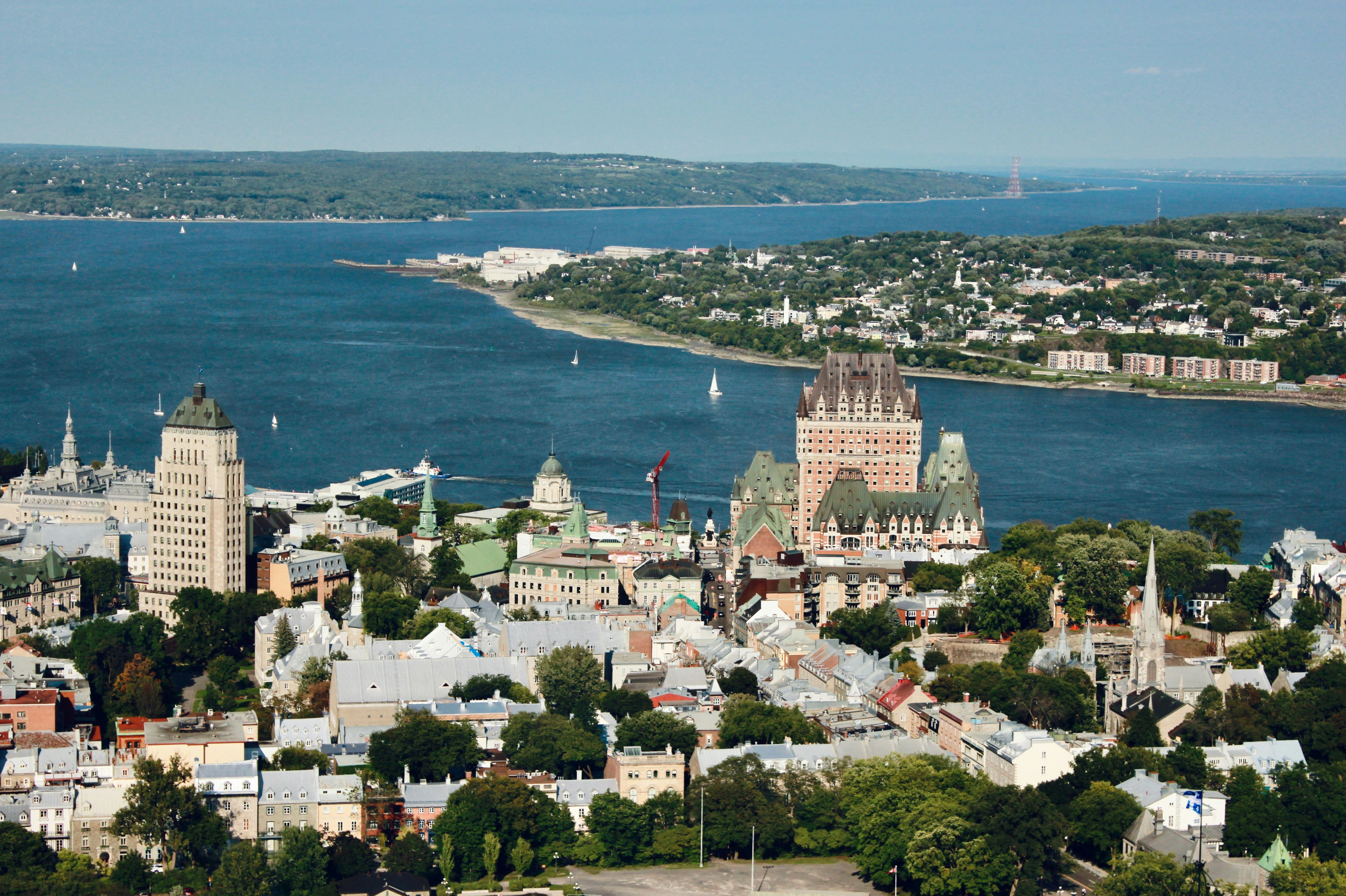 Looking at Quebec City from the Capital Observatory