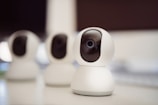 A close up of a camera on a table