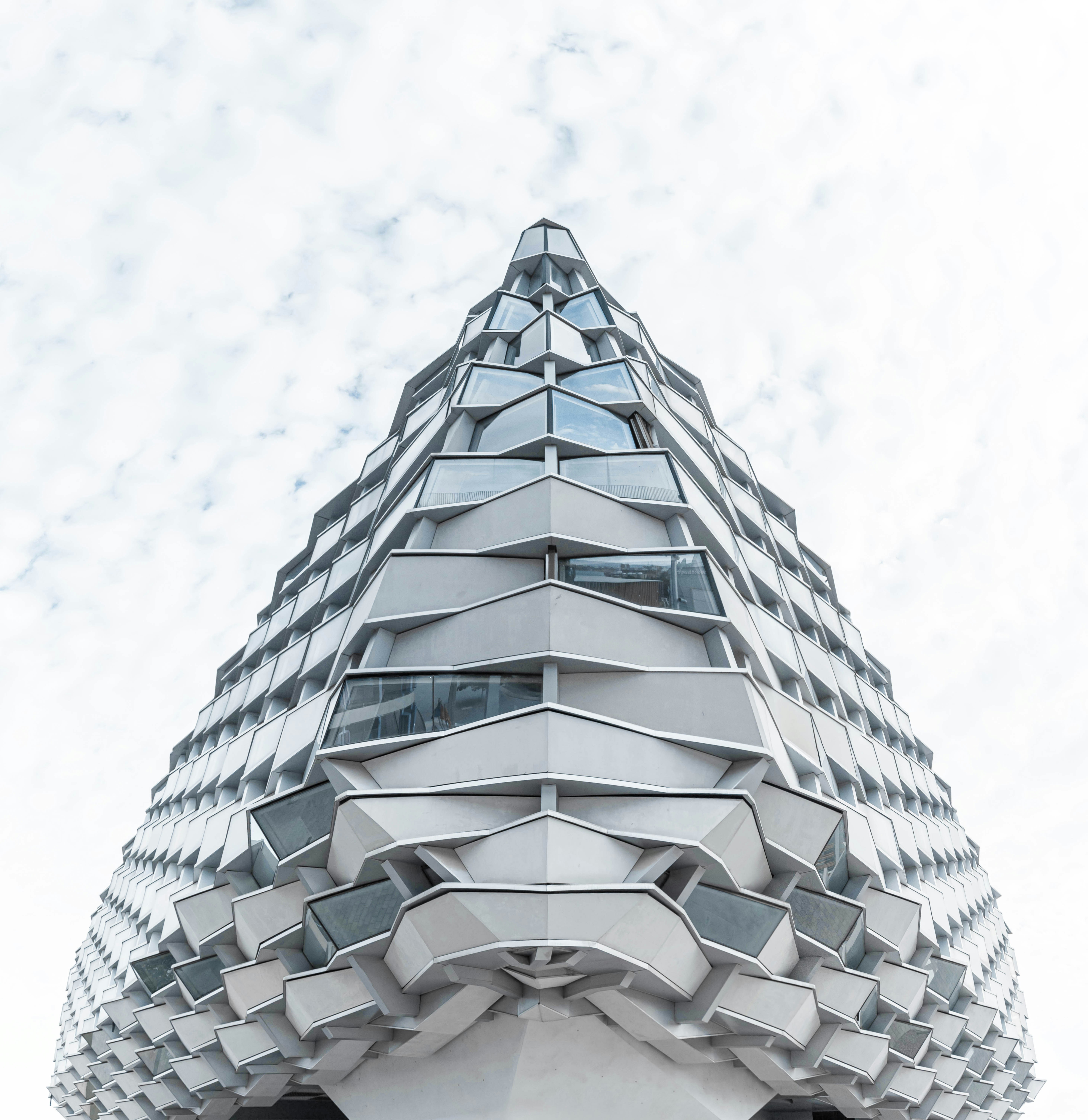 A very tall building with a sky background