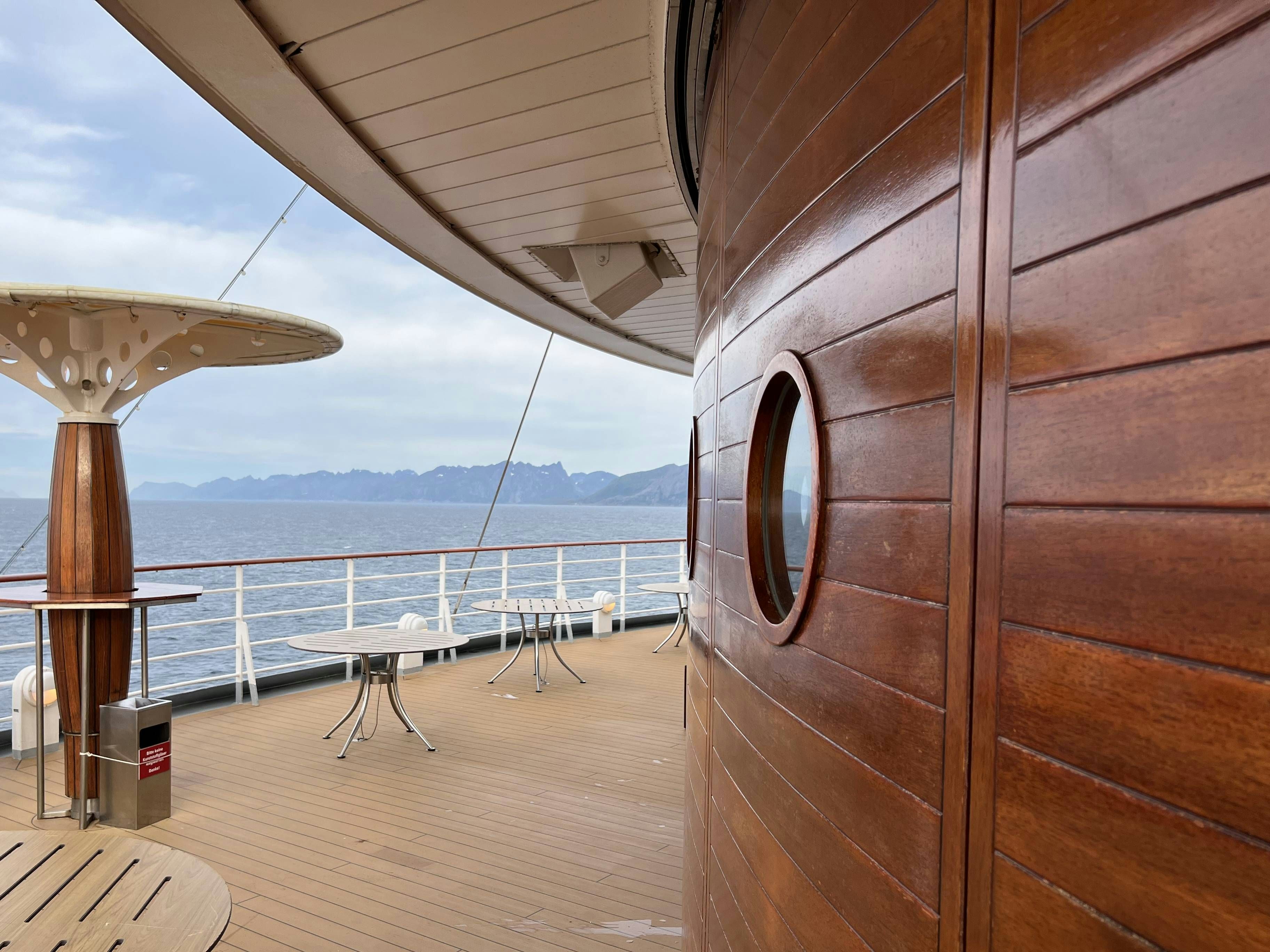 Cruise ship deck view