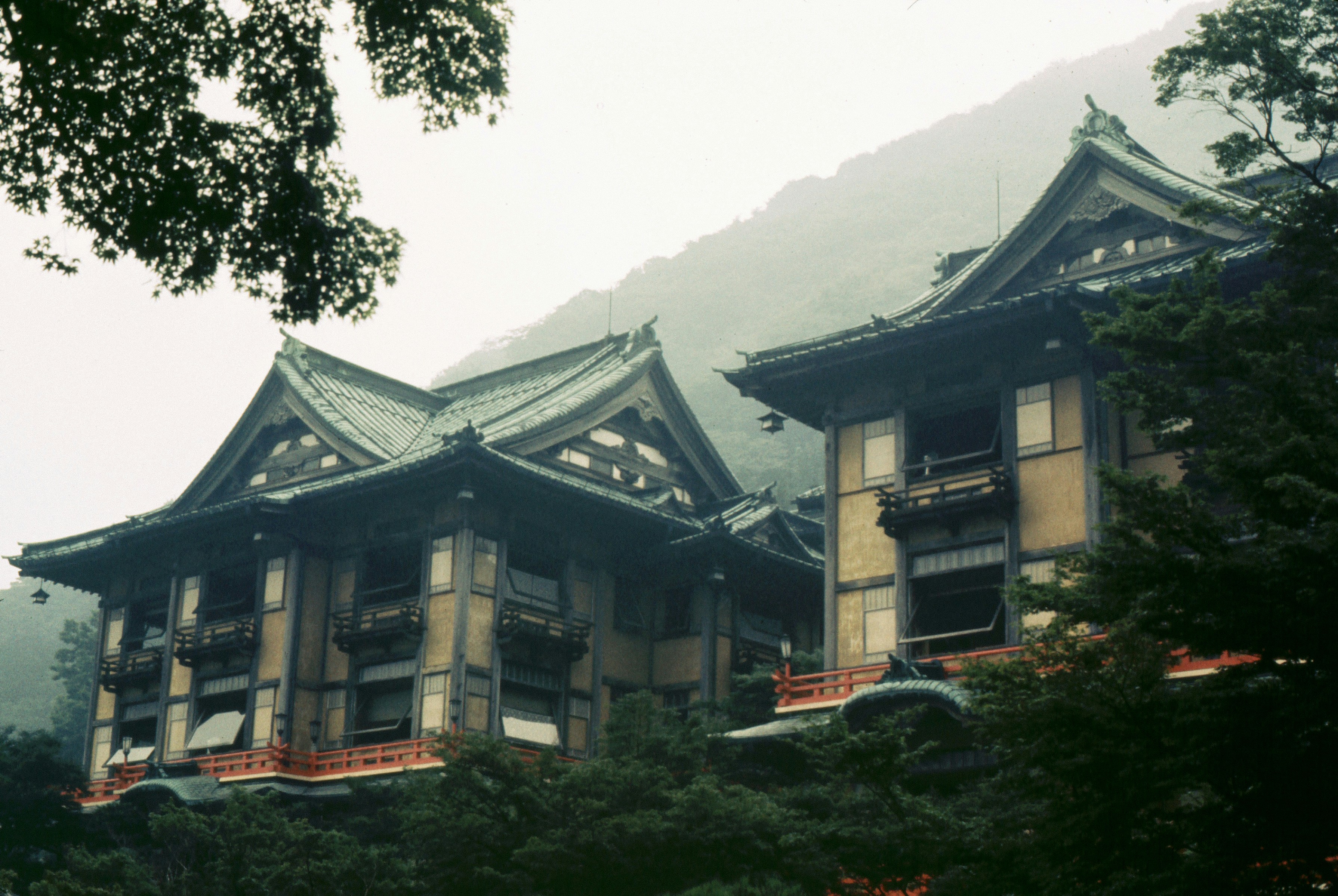 Honshu, Japan - Japan Houses with typical roof; west of Odawara, Honshu Island, Japan.
