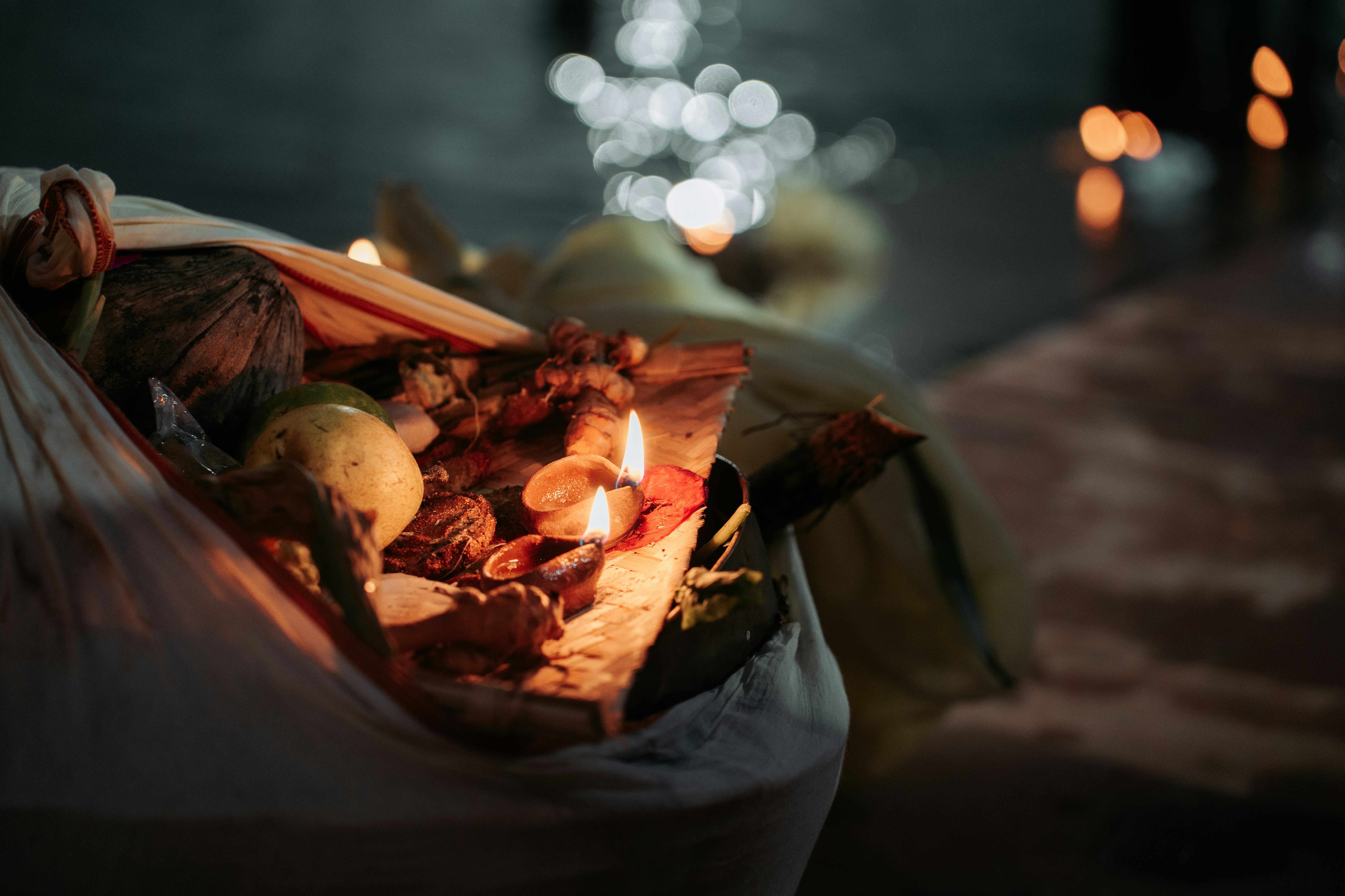 A bag filled with food sitting on top of a table