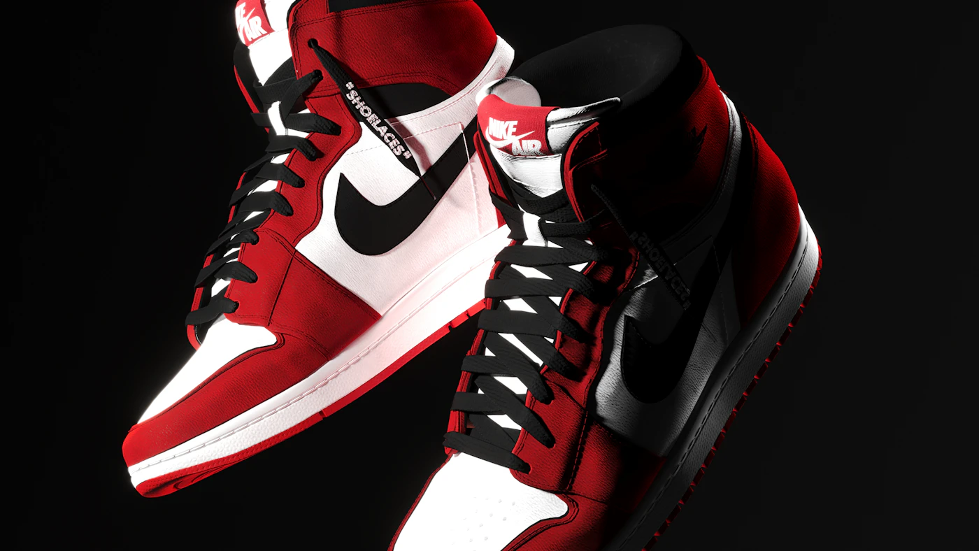 Air Jordan 1 on black background