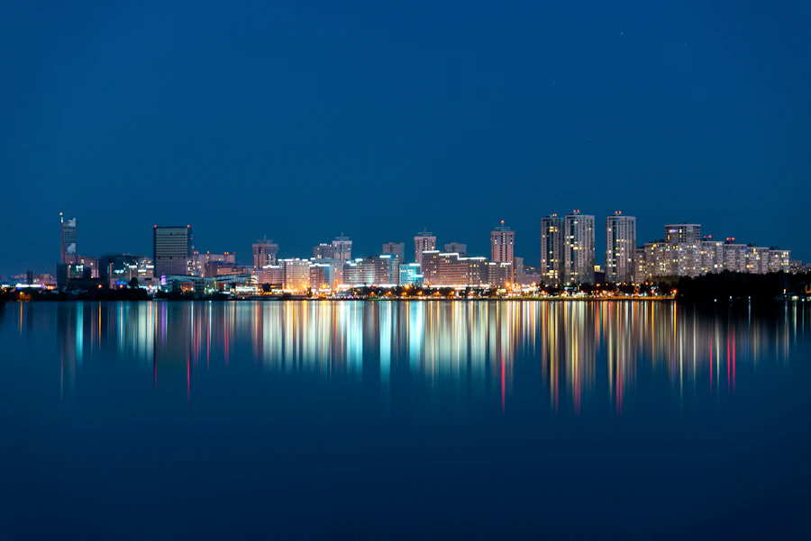 City lights at night