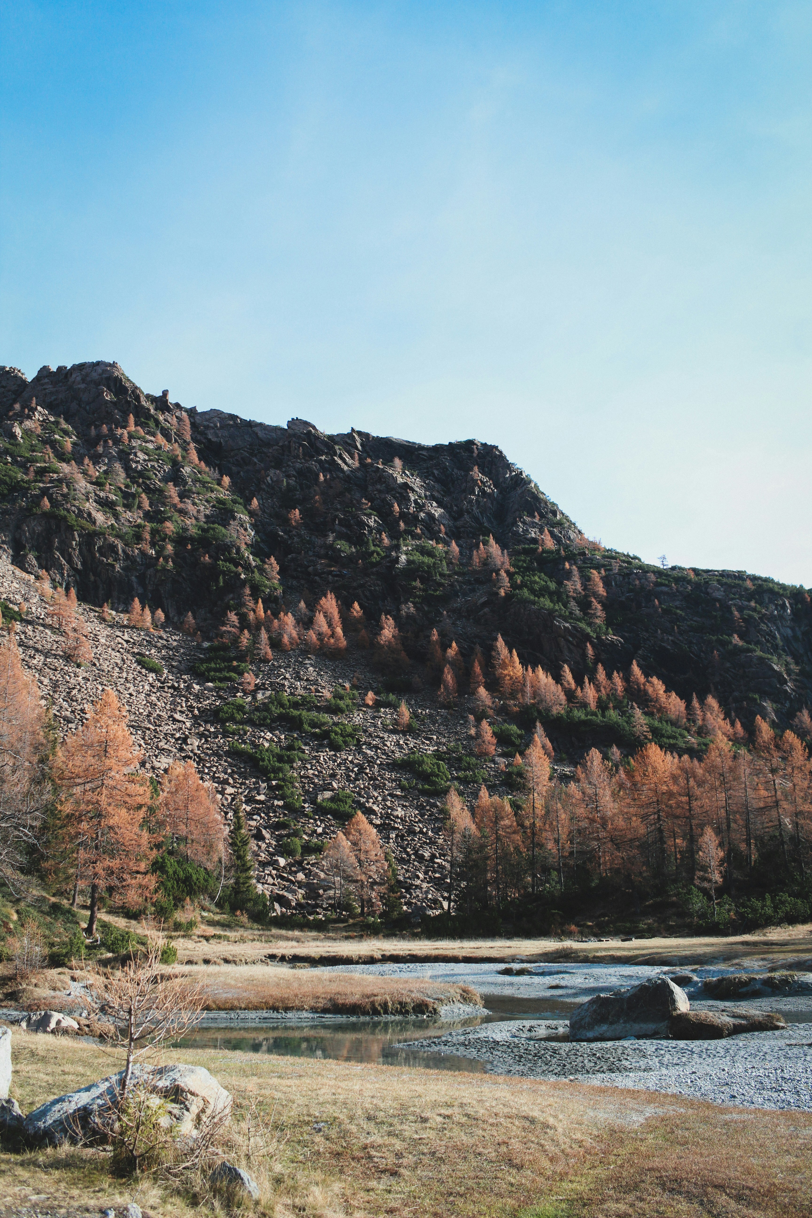 A mountain with a body of water in front of it - Free Photo on Unsplash