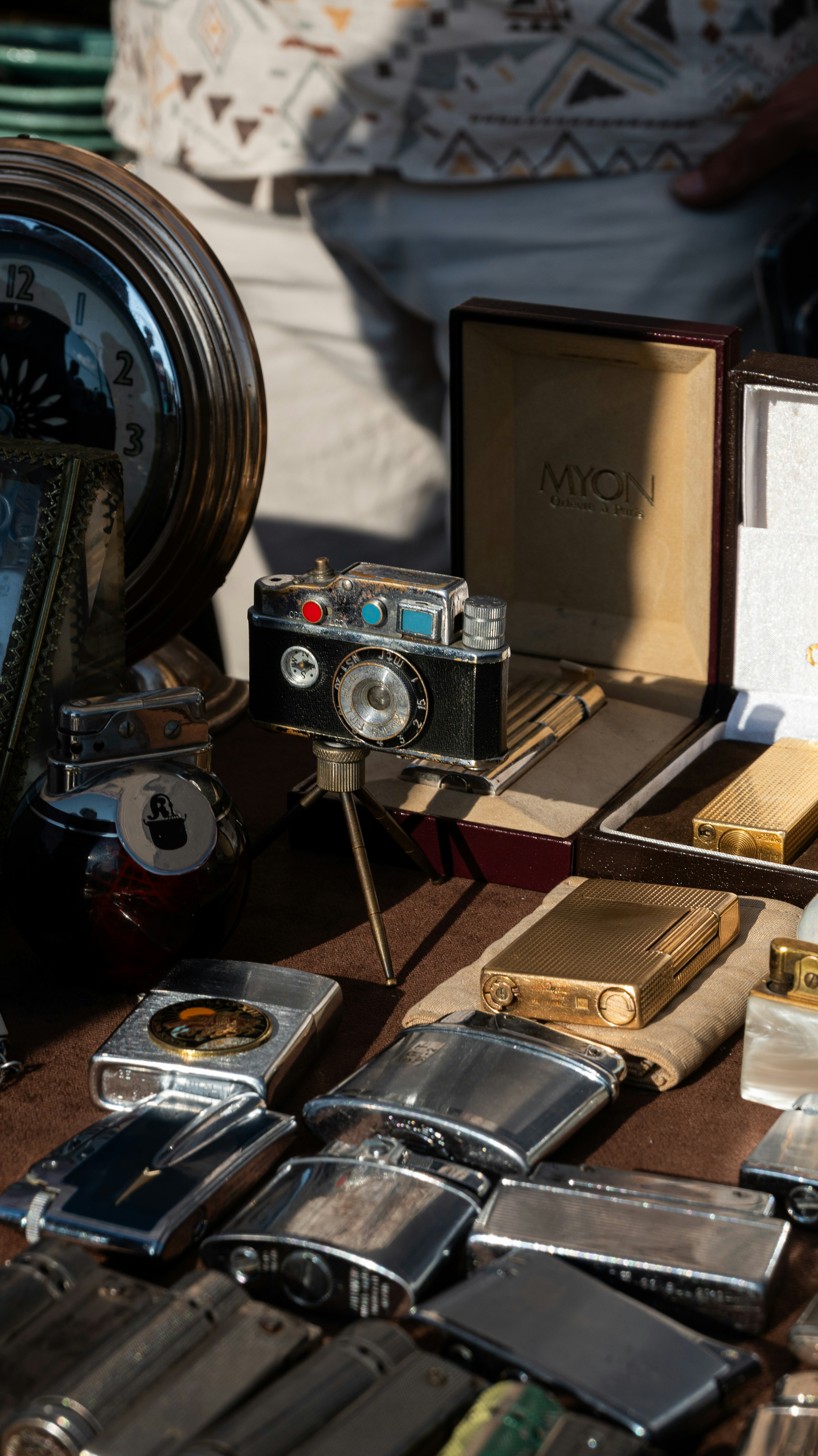 A table topped with lots of different types of items