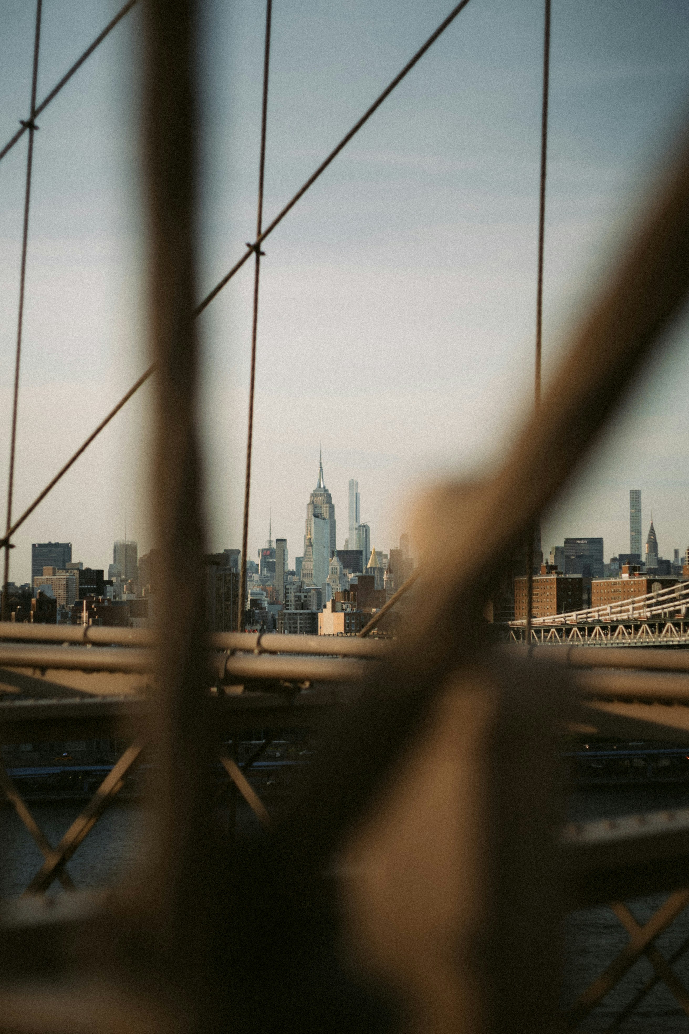 A view of a city from a bridge