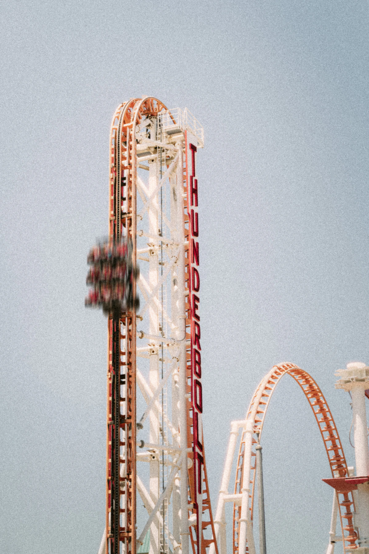 Thrilling roller coaster at a family amusement park