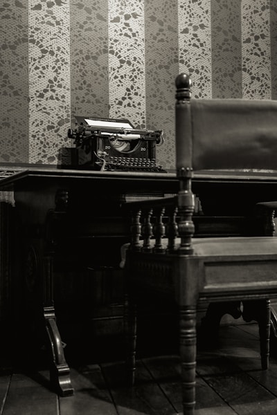 A room with a desk and a chair
