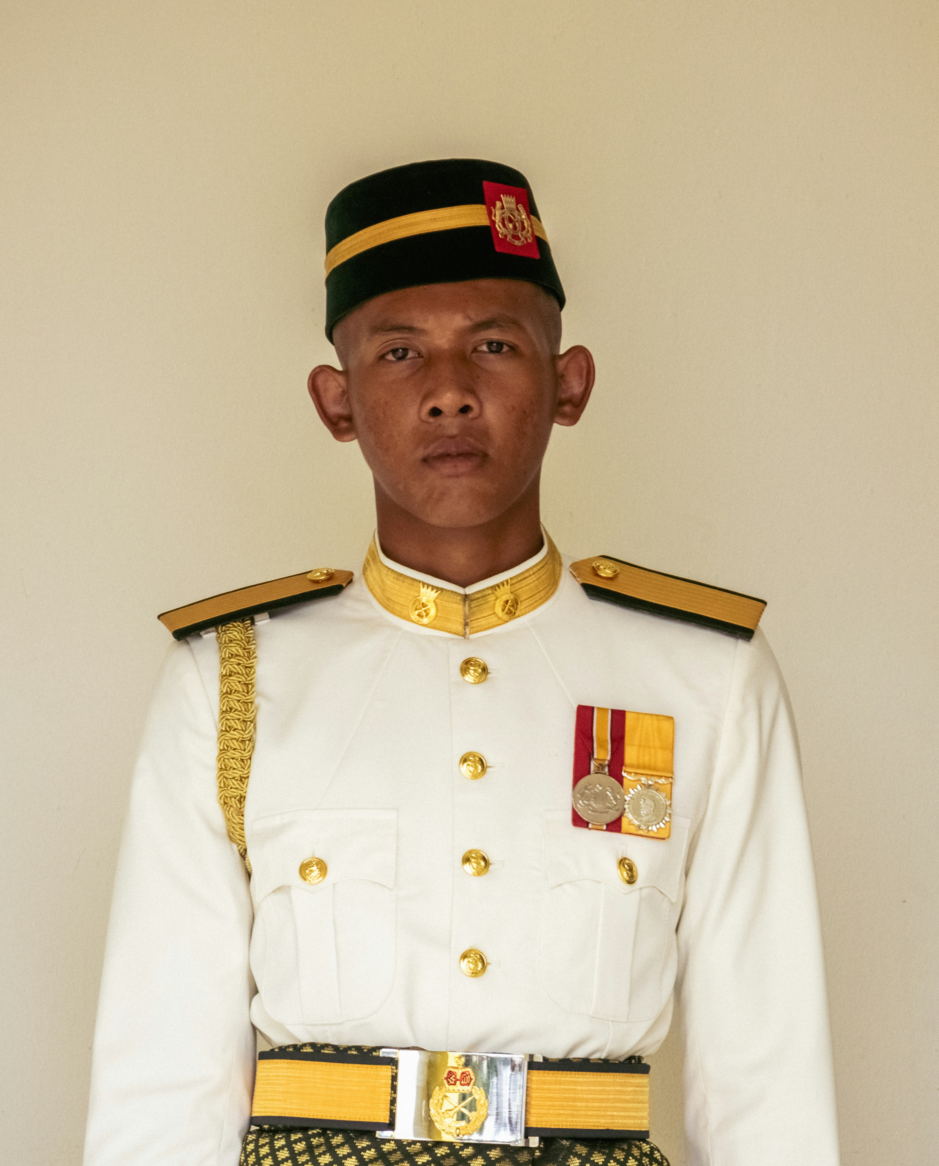 A guard in front of the King's Palace in Kuala Lumpur