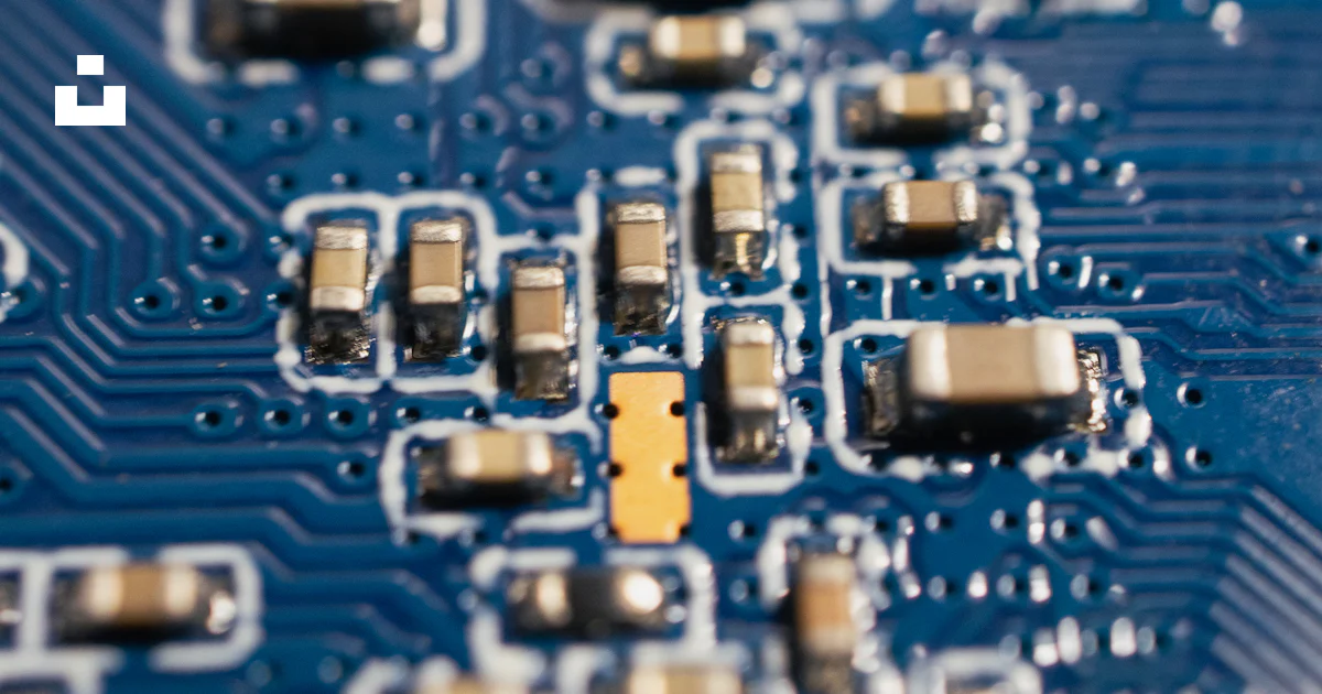 A close up of a circuit board with chip chip photo – Free Electronics ...