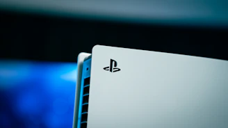 A close up of a sony laptop with a blurry background