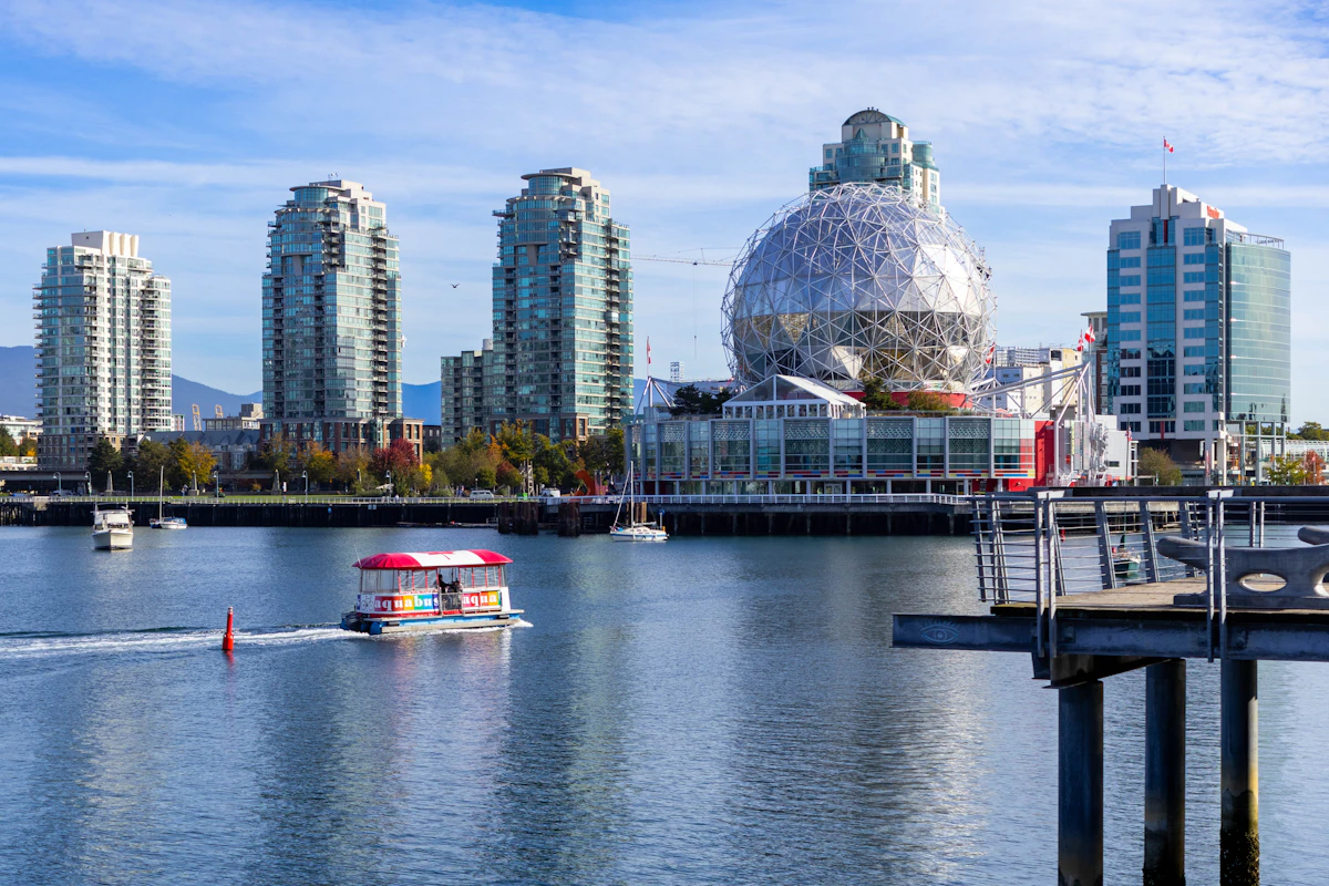 False Creek looking east to Science World