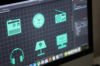 A computer screen with a bunch of icons on it
