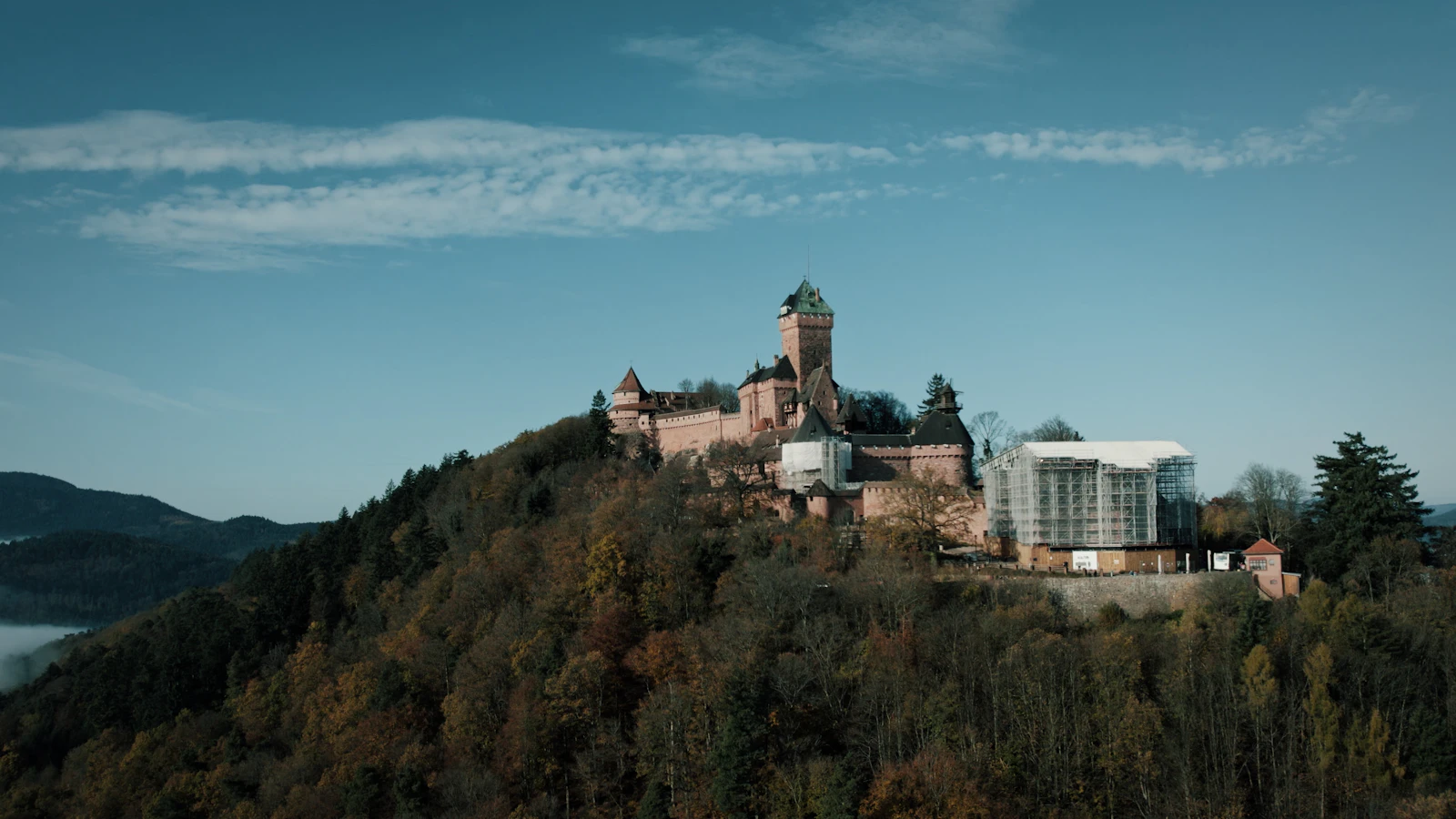 The castle of Haut-Koenigsbourg on its hilltop