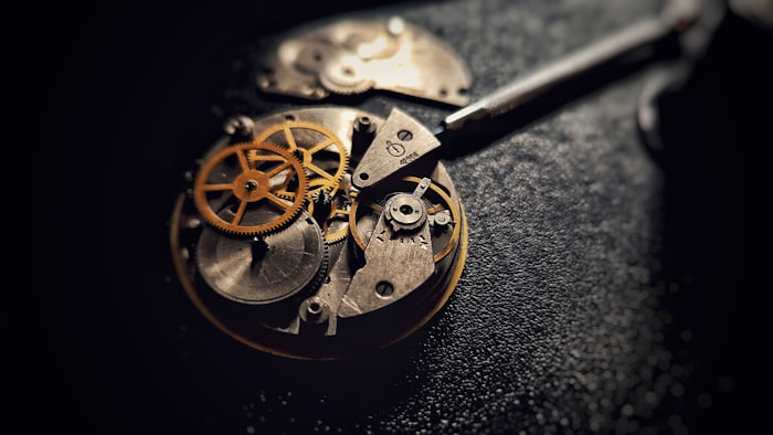 Vintage pocket watch detail