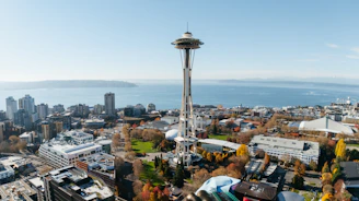 A panoramic view of the seattle skyline