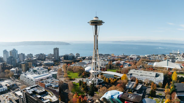 A panoramic view of the seattle skyline