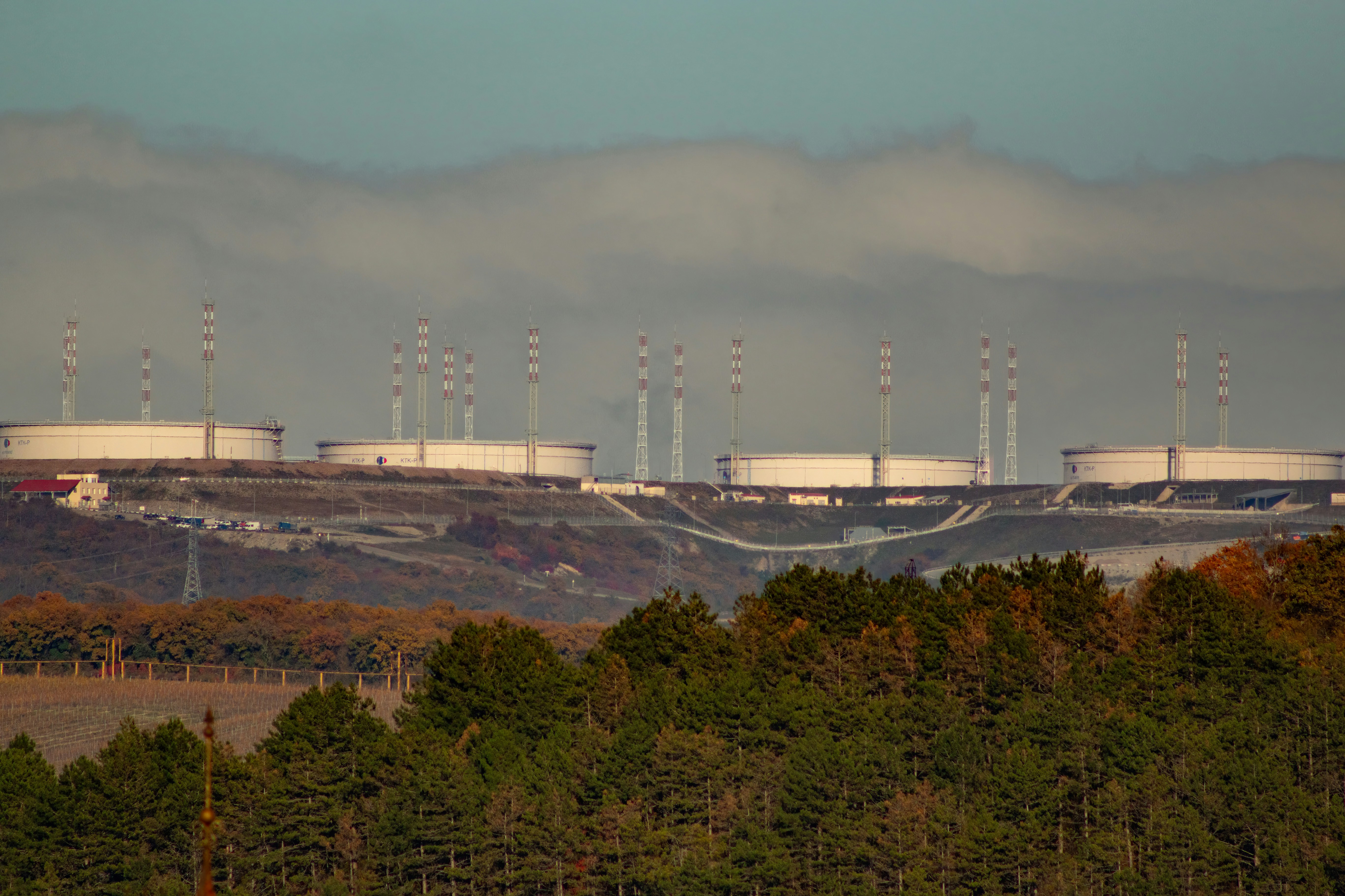 A view of a stadium from a distance