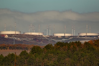 A view of a stadium from a distance