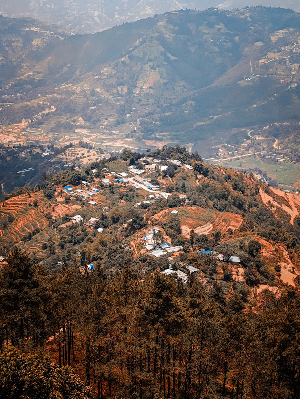 Small village on a Nepali hillside