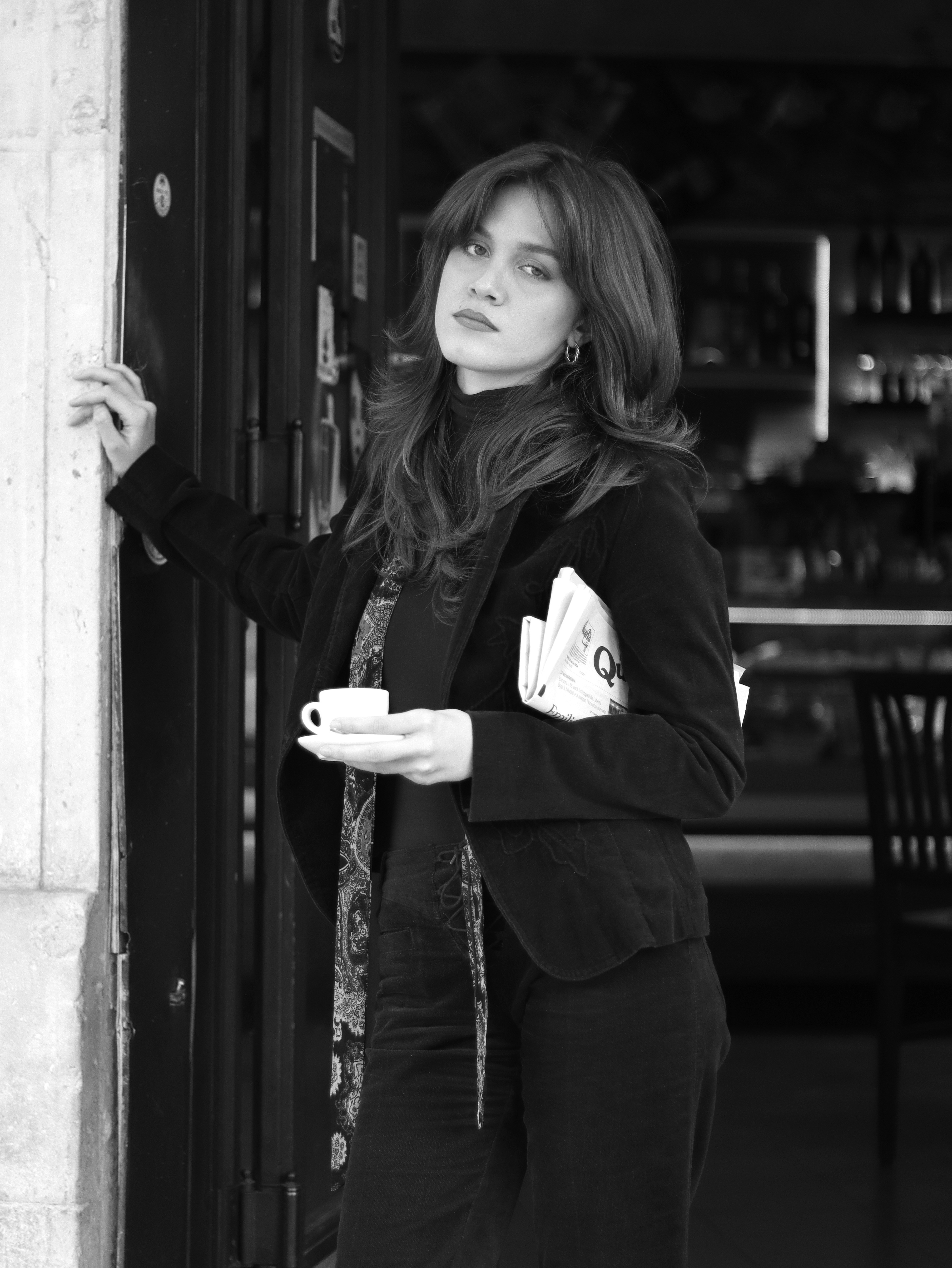 Phone preview of the newspaper style template