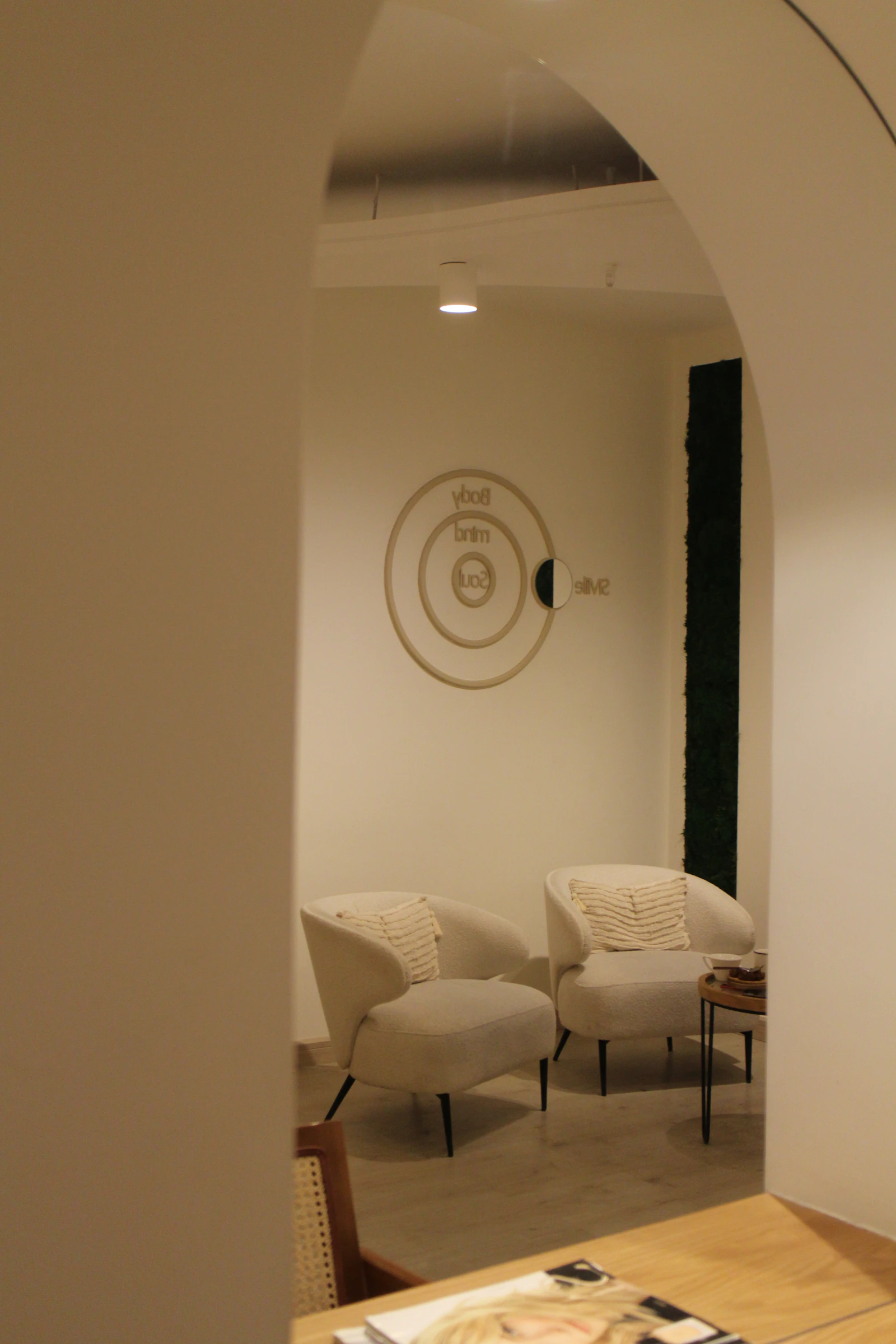 Consultation room with table and chairs