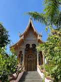 A staircase leading up to a small building