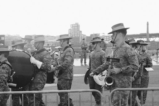 A group of soldiers standing next to each other