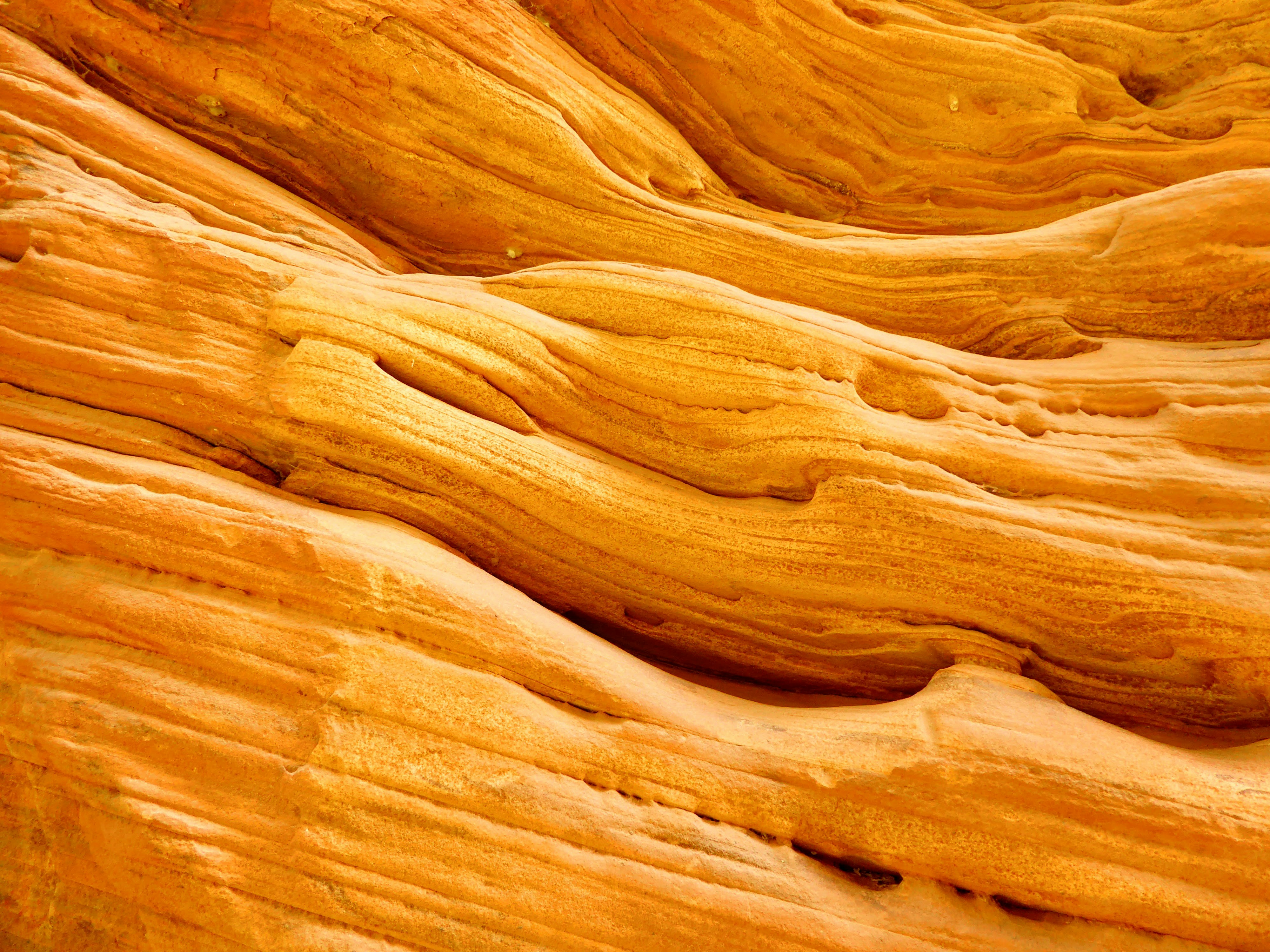 A close up view of a rock formation