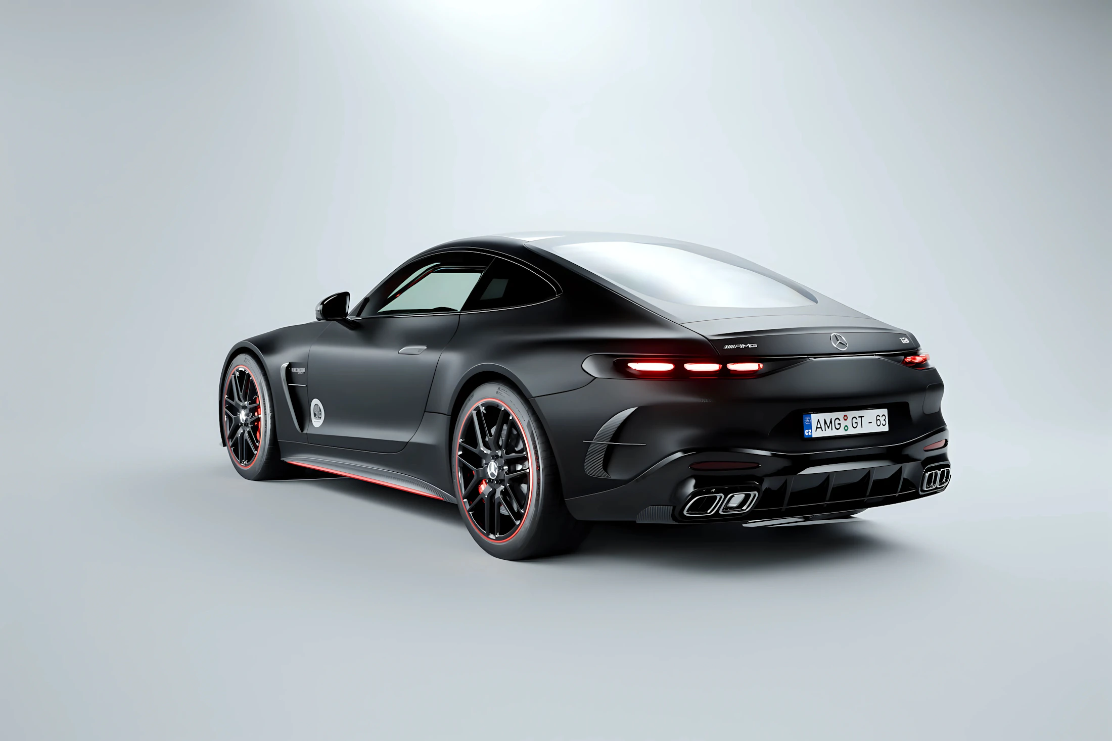 Freshly detailed matte black Mercedes-AMG GT63