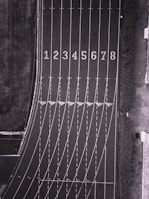 A black and white photo of a skateboard ramp